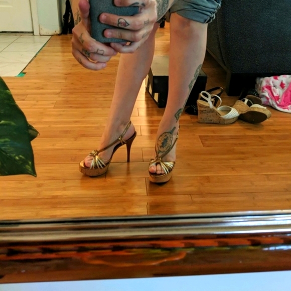 BCBGeneration Mixed Metals Heels - Picture 2 of 5